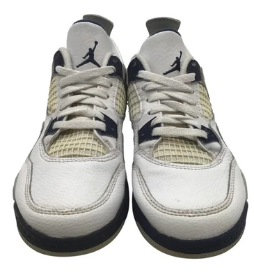 Zapatillas Air Jordan 4 Retro BG Niños Talla 13C Blanco/Plata Metálico/Gris Neutro Foto 1 de 4