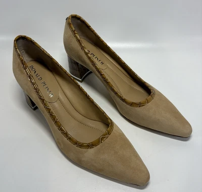 Donald Pliner Aston Pump Tacón - Gamuza Caramelo Talla 6M Foto 1 de 4