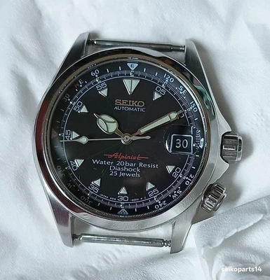 SEIKO RED ALPINIST MINT 4S15-6000 YEAR 1995 FEB ALL ORIGINAL HEAD TIME ACCURATE - Image 1 of 4