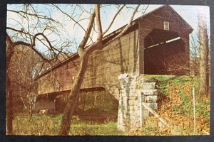 Old Covered Bridge Meems Bottom Virginia VA Vintage Chrome Postcard - Picture 1 of 2