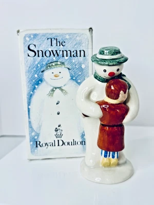 Vintage Royal Doulton Snowman & Boy Hug Figurine, 1985 DS4, Original Box, UK - Image 1 of 4
