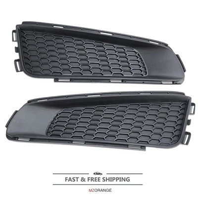 Grelha de tampa de moldura de farol de neblina para Cadillac ATS 2013-2014 texturizada esquerda e direita preta - Imagem 1 de 4