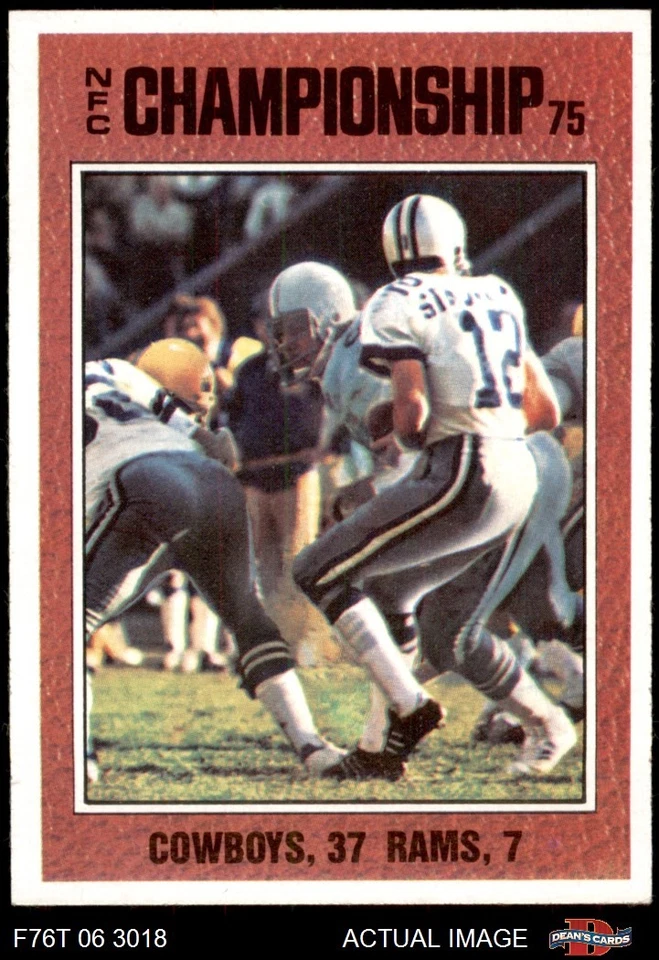 1976 Topps #331 Roger Staubach NFC Champs Cowboys HOF Navy 7 - NM - Image 1 of 1