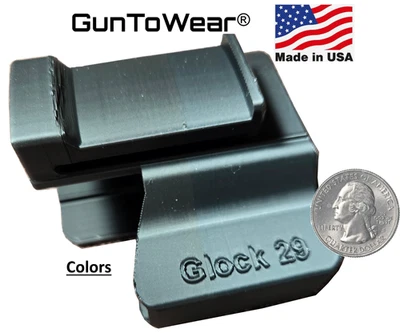 GUNTOWEAR GLOCK 29 Holster In Waistband IWB Conceal Carry 3D Printed, USA Made