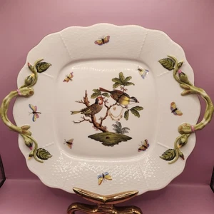 Vintage Herend Rothschild Bird Porcelain Handpainted Oval Platter / Tray, 11.25" - Picture 1 of 9