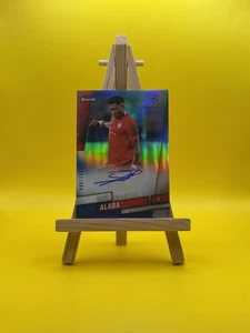 2019-20 Topps Finest UEFA DAVID ALABA 49/150 Auto Blue Refractor SP #FA-DA - Bild 1 von 2