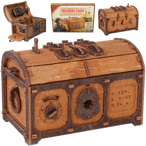WOODEN.CITY Treasure Chest Puzzle Box for Adults – 3D Wooden Puzzles Mystery ... - Picture 1 of 9
