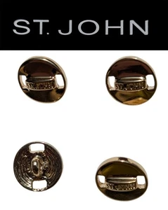 Botones de repuesto con inscripción St John Knits 0,45 pulgadas tono dorado St John  - Imagen 1 de 1