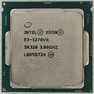 Intel Xeon E3-1270 V6 LGA1151 CPU Processor 3.80 GHz 4 of cores SR326 - Image 1 of 2