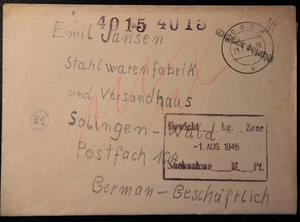 All.Besetzung/Lokale Notausgabe v. BOGEN (Bayern) n. Solingen " Gebühr bezahlt " - Bild 1 von 3