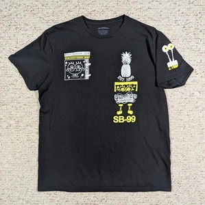 Camiseta Bob Esponja Pantalones Cuadrados SB-99 Para Hombres GRANDE 2 Caras Negra Nickelodeon Camiseta - Imagen 1 de 10