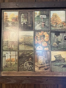 Vintage Home Interior Homeco  12 Pane Print  By B. Mitchell - Picture 1 of 4