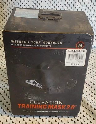 Elevation Training Mask 2.0 Blackout, Medium 150-249lbs (70-115kg)  - NEW - Image 1 of 4