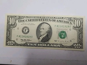 1995 $10 Ten Dollars Federal Reserve From US Crisp And Clean! - Picture 1 of 6