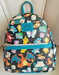 Loungefly Pokemon Mini Backpack Pikachu Charmander Eevee Bulbasaur Charizard NEW - Picture 1 of 4