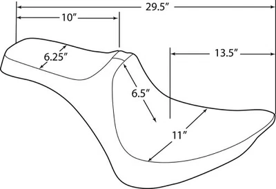 Drag Specialties Predator III Seat - Double Diamond - Red Thread 0802-1361 - Image 1 of 4