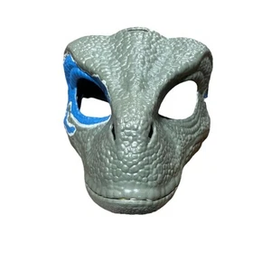 Jurassic World blaue Velociraptor Dinosaurier Maske 2018 Mattel mit sich öffnendem Mund - Bild 1 von 6