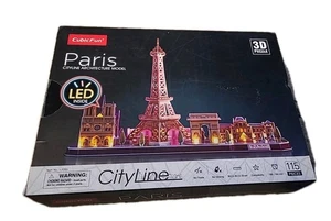 CubicFun LED Paris CityLine L525H Architecture Model 3D Puzzle 115 Pieces - Picture 1 of 7