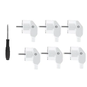 Schuko-Stromstecker Winkelstecker, 250V/16A, Aussen-Wasserdicht, 6 Stücke - Bild 1 von 8