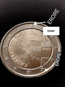 LOT HRV...CROAZIA - 2 EURO. 2 Euro Croazia Hrvatska 2023, Errore di conio. RRR. - Foto 1 di 6