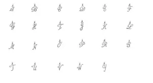Alphabet Anhänger aus 925/000 Silber - Handgeschriebener Buchstabe - Bild 1 von 3
