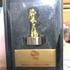 Super Mario Gold Statue Figure Platinum Member Memorial Club Nintendo  F/S