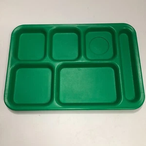 CAMBRO PS1014 6-Compartment Green Vintage Tray Made in USA 14.25”x9.75” - Picture 1 of 4