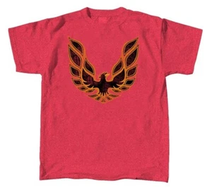 Pontiac Firebird Logo T Shirt Phoenix New Tee Heather Red American Muscle - Picture 1 of 1