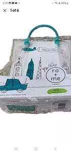 Ro+Me By Robeez Baby Slip On Crib Shoes Gray Penguin Booties Size 0-6 M, 6-12 M - Picture 1 of 2