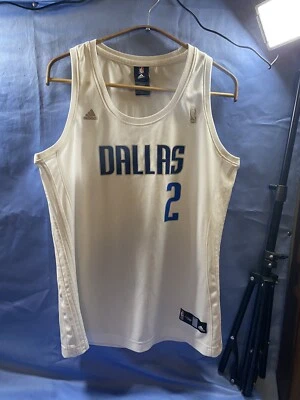 Camiseta Adidas Jason Kidd Dallas Mavericks Mujer’s L Baloncesto Malla NBA #2 Blanca Foto 1 de 4
