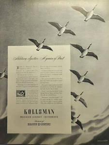 Kollsman Instrumentos de Aviones Gansos Melbourne Brindle Arte Vintage Impresión Anuncio 1941 - Imagen 1 de 5