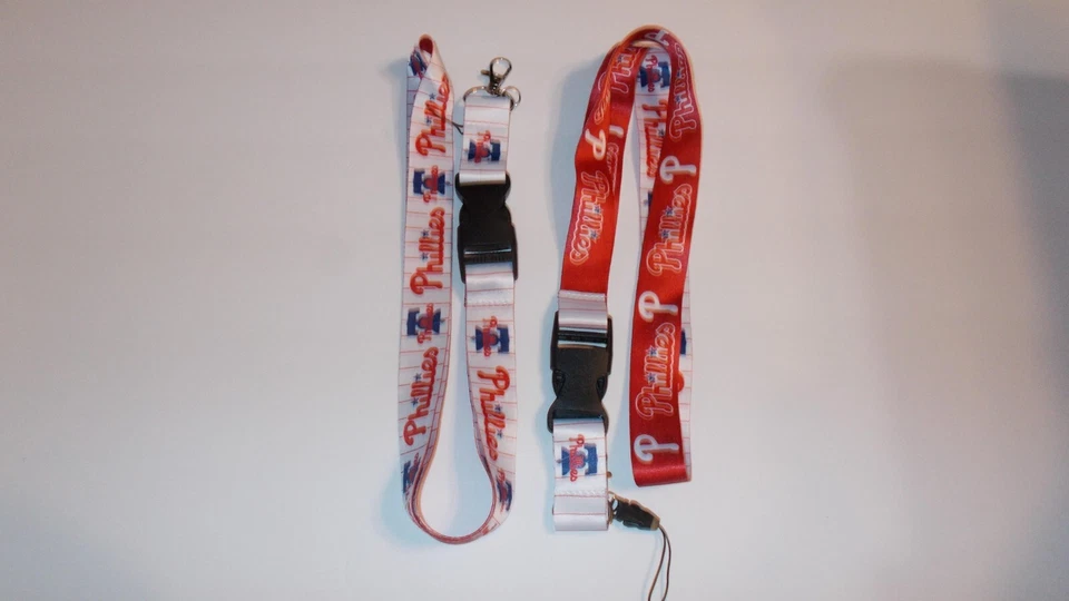 Dos cordones de béisbol de los Philadelphia Phillies MLB - impresos en ambos lados 25" de largo Foto 1 de 1