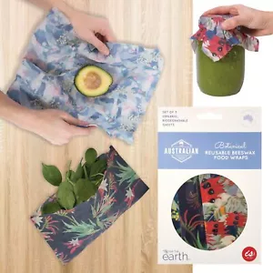 Beeswax Food Wraps (Set of 3) - Organic Biodegradable Reusable **FREE DELIVERY** - Bild 1 von 6