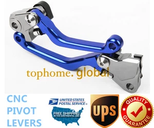 For Yamaha YZ125 YZ250 2015-2020 Clutch Brake Pivot Levers CNC Blue US 2018 2019 - Picture 1 of 5