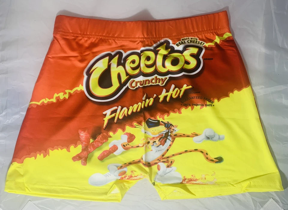 Stretchy Flamin' Hot Cheetos Snack Themed Shorts Booty/Yoga Shorts - Image 1 of 1