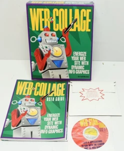 Vintage Web Collage Website Graphics Software Big Box 1997 Mac. New Open Box - Picture 1 of 8