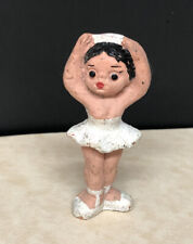 Vtg Mini Miniature Clay Mud Terra Cotta People ~  Ballerina Dancer