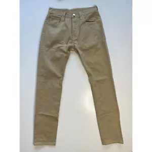 SIMON MILLER Jeans Mens 28x32 (Actual 27x31) Tan Pants Button Fly Denim Modern - Picture 1 of 14