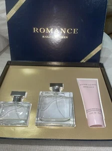 Ralph Lauren ROMANCE EDP 100ml/3.4 oz + EDP 50ml/1.7oz+ Lotion 2.5oz 3-Piece SET - Picture 1 of 4