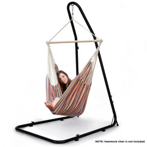 Hammock Chair Stand Steel Frame Adjustable Swing Holder Or Tree Swing SetOutdoor - Picture 1 of 26