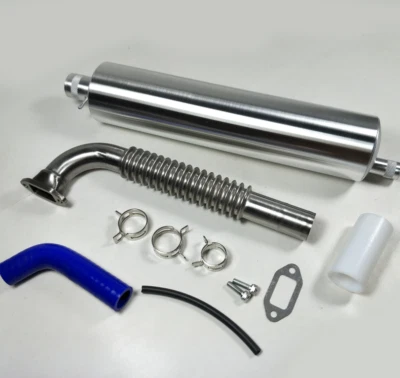 1Set DLE 111cc Long Exhaust Pipe Single with Accessories - Image 1 of 4