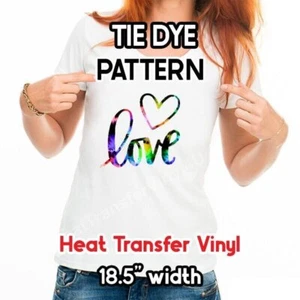 Tie Dye/Regenbogenwirbel gemustert HTV 18,5" ROLLE ***KOSTENLOSER VERSAND*** - Bild 1 von 31
