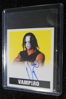 Leaf Originals Wrestling Yellow 2017 autógrafo "VAMPIRO" #'d 76/99 WCW Foto 1 de 3