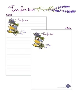 Tea for two! Letter writing paper - 45 pages (lined or unlined) A5 100gsm - Picture 1 of 3