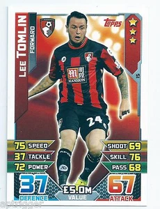 2015 / 2016 EPL Match Attax Base Card (15) Lee TOMLIN AFC Bournemouth - Picture 1 of 1
