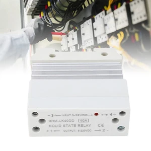 Single Phase 40A DC Solid State Relay 3‑32V In 5‑220V Out DIN Rail Mount - Picture 1 of 17