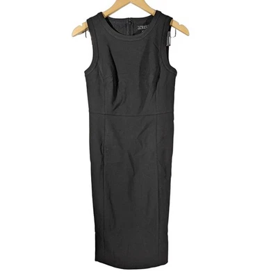 J. Crew Petite stretch crepe Black Sleeveless Sheath Dress Size P2 - image 1 of 4