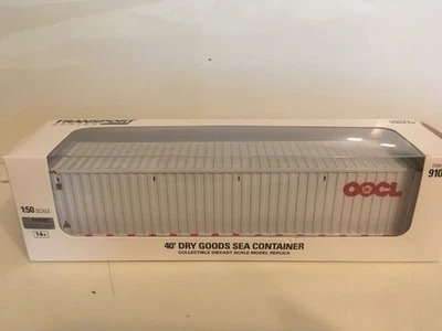 40' Dry Goods Sea Container - OOCL White 1:50 Scale - Diecast Masters - 91027B - Image 1 of 3