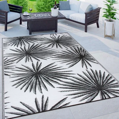 Alfombra de exterior Rugshop 5x7 floral tropical reversible alfombra de plástico alfombra de patio exterior Foto 1 de 4