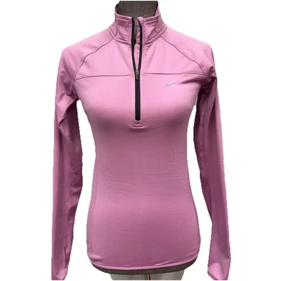 Camisa de Correr Nike XS Lavanda Dri Fit 1/4 Cremallera Rendimiento Pullover Forrada de Vellón Foto 1 de 4